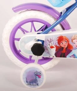 Volare Disney Frozen Kinderfiets - Meiden - 12 Inch - Blauw Paars - Doortrapsysteem -Fietsenreeksen Winkel 1017x1200