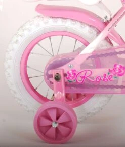 Volare Rose Kinderfiets - 12 Inch - Meisjes - Roze/wit - 95% Afgemonteerd -Fietsenreeksen Winkel 1024x1200