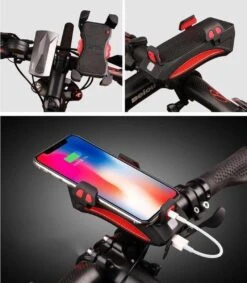 METAHUB Powerbank Fiets Telefoonhouder - Zwart Rood - Fiets Smartphone Houder - 2400 MAh - Claxon - Koplamp 10 METAHUB Powerbank Fiets Telefoonhouder - Zwart Rood - Fiets Smartphone Houder - 2400 MAh - Claxon - Koplamp -Fietsenreeksen Winkel 1047x1200 6