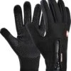 Fietshandschoenen Winter - Handschoenen - Sport Handschoenen Met Rits - Touchscreen Telefoon - Anti Slip Gloves - Heren / Dames - Maat S - Zwart - Kerst Cadeautje