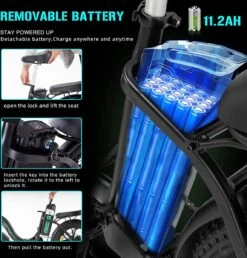 HITWAY Elektrische Fiets | 20" Opvouwbare Volwassen Vette Fiets | Batterij 36V/11,2Ah,Motor 250W, Max Bereik 35-90km | E Bike City -Fietsenreeksen Winkel 1149x1200 2