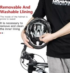 Zacro Fietshelm - Met Bril En Waarschuwingslampje - Nacht Veiligheidshelmen Fietshelm - Verstelbaar - Voor Volwassenen, MTB, Stadsfietsen - Rood En Zwart -Fietsenreeksen Winkel 1154x1200 6