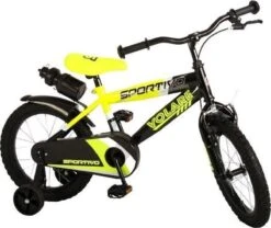 Volare Sportivo Kinderfiets - Jongens - 16 Inch - Neon Geel Zwart - 95% Afgemonteerd -Fietsenreeksen Winkel 1200x1009