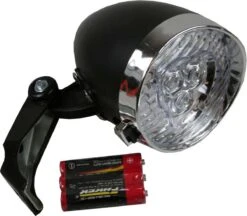Benson Koplamp Batterij 3x Led - Zwart Fietslamp Lamp Voor Fiets