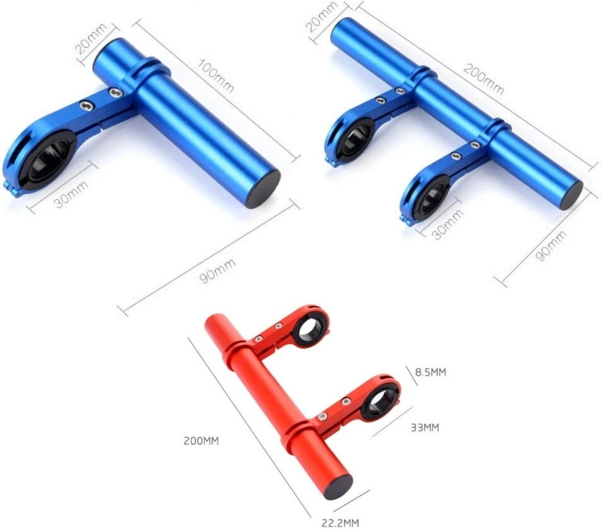 DrPhone EF1 – Verlengstuk Voor Fietsstuur – 30 CM Lang – Uitbreiding Frame – Gemakkelijk Te Installeren - Zwart 10 DrPhone EF1 – Verlengstuk Voor Fietsstuur – 30 CM Lang – Uitbreiding Frame – Gemakkelijk Te Installeren - Zwart - Afbeelding 8