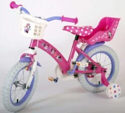 Volare Disney Minnie Cutest Ever! - Kinderfiets - Meisjes - 14 Inch - Roze -Fietsenreeksen Winkel 1200x1089