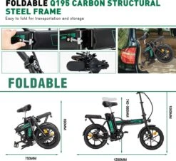 HITWAY Elektrische Fiets Met 36V 7.5Ah Verwijderbare Batterij, Bereik Tot 75 Km Lange Afstand Elektrische Fiets 16 Inch, 250W Achtermotor E-Citybike Holland Bike -Fietsenreeksen Winkel 1200x1098