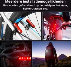 Transnect® – Fietsverlichting LED Set - Fietslampjes Voor En Achter Licht - 4 Lichtstanden – USB Oplaadbaar - Draagbaar – Waterdicht -Fietsenreeksen Winkel 1200x1129 4