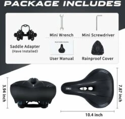 BOTC Fietszadel - Unisex - Extra Comfortabel - Inclusief Waterdichte Zadelhoes - Ventilerend -Fietsenreeksen Winkel 1200x1141 12