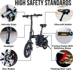 Windgoo B20 V3 - Elektrische Vouwfiets - E Bike - 250W 7.8Ah Batterij - APP IOS Android - 14 Inch - 25 KM/H - Zwart -Fietsenreeksen Winkel 1200x1160 6