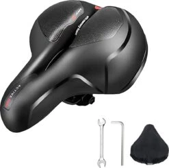 Achaté Fietszadel - Unisex - Extra Comfortabel - Ventilerend - Incl. Zadelhoes En Installatiemateriaal