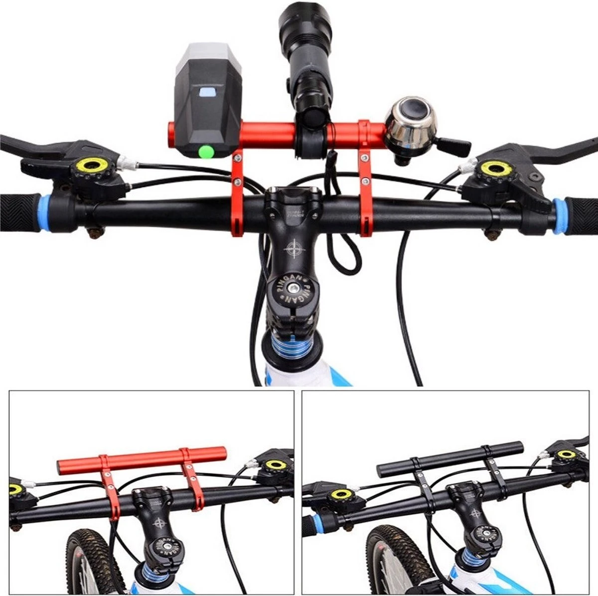 DrPhone EF1 – Verlengstuk Voor Fietsstuur – 30 CM Lang – Uitbreiding Frame – Gemakkelijk Te Installeren - Zwart 14 DrPhone EF1 – Verlengstuk Voor Fietsstuur – 30 CM Lang – Uitbreiding Frame – Gemakkelijk Te Installeren - Zwart - Afbeelding 12
