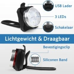 Fietsverlichting USB Oplaadbaar - Waterdicht Fietslamp - LED Fietslampjes - Voorlicht En Achterlicht - Voor Fiets -Fietsenreeksen Winkel 1200x1196 3
