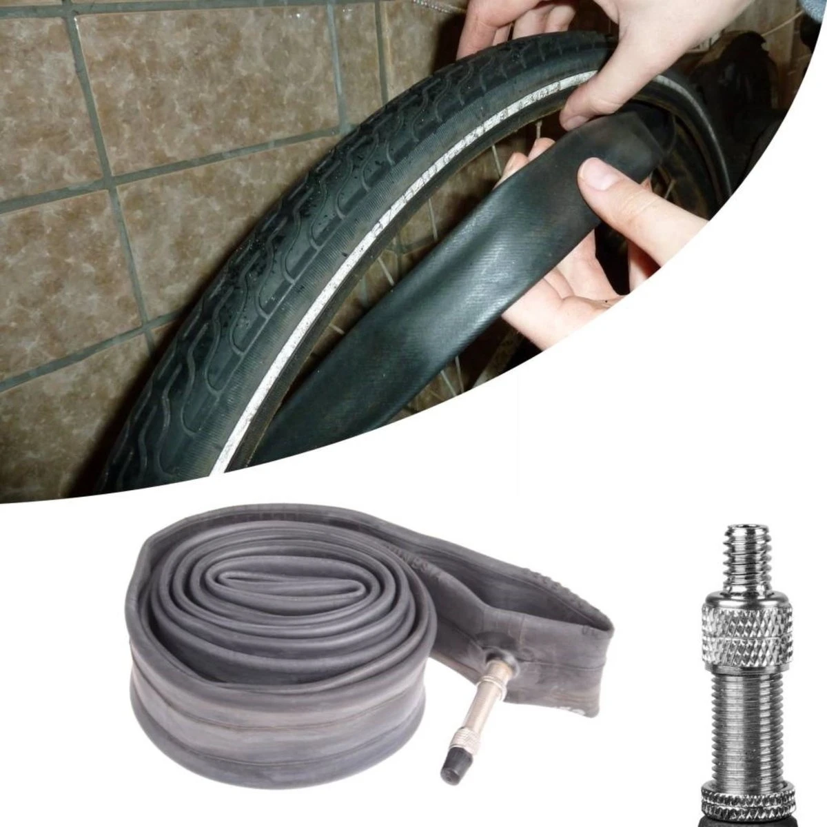 Amigo Binnenband 28 Inch X 1 5/8 X 1 3/8 - 37 - 622 HV 35 Mm - Rubber 4 Amigo Binnenband 28 Inch X 1 5/8 X 1 3/8 - 37 - 622 HV 35 Mm - Rubber - Afbeelding 2