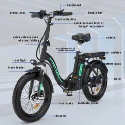 HITWAY E Bike Elektrische Fiets 20 Inch Dikke Band Opvouwbare Elektrische Fiets, 250W/36V/11,2Ah Batterij, Max. Bereik Tot 35-90km, Off-road Mountainbike Met Shimano 7 Versnellingen, Stad EBike Heren Dames -Fietsenreeksen Winkel 1200x1200 175