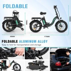 HITWAY E Bike Elektrische Fiets 20 Inch Dikke Band Opvouwbare Elektrische Fiets, 250W/36V/11,2Ah Batterij, Max. Bereik Tot 35-90km, Off-road Mountainbike Met Shimano 7 Versnellingen, Stad EBike Heren Dames -Fietsenreeksen Winkel 1200x1200 176