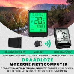 Strex Draadloze Fietscomputer - 17 Functies - Extra Groot Scherm - Draadloze Fiets Computer Draadloos Waterdicht - NL Handleiding 13 Strex Draadloze Fietscomputer - 17 Functies - Extra Groot Scherm - Draadloze Fiets Computer Draadloos Waterdicht - NL Handleiding -Fietsenreeksen Winkel 1200x1200 256