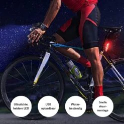 Lovnix - Oplaadbare Fietslamp LED Verlichting Set - USB Oplaadbaar - Fietslicht Met LED Lamp - Voor- En- Achter Licht - Regenbestendig - Geschikt Voor Mountainbike Fietsen Wandelen Speleologie -Fietsenreeksen Winkel 1200x1200 425