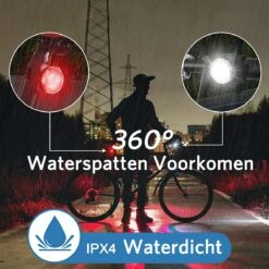 Fietsverlichting USB Oplaadbaar - Waterdicht Fietslamp - LED Fietslampjes - Voorlicht En Achterlicht - Voor Fiets -Fietsenreeksen Winkel 1200x1200 438