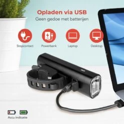 LifeGoods LED Fietsverlichting Set - Voorlicht En Achterlicht - USB Oplaadbaar - Zwart -Fietsenreeksen Winkel 1200x1200 552