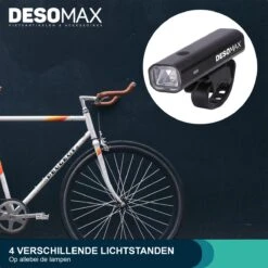 DesoMax® Fietsverlichting Set USB Oplaadbaar Heldere Fietslamp - Voorlicht - Achterlicht - Koplamp - Achterlamp -Fietsenreeksen Winkel 1200x1200 639