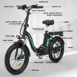 HITWAY E-bike Elektrische Fiets 20" Vouwfiets Met Dikke Banden, 250W/36V/11,2Ah Accu, 35-90 Km, Offroad-mountainbike Met Shimano 7 Versnellingen, CityBike Voor Heren En Dames -Fietsenreeksen Winkel 1200x1200 65