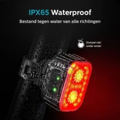 Inlustro Fietslamp Set - Voorlicht / Achterlicht - LED Fietslampjes Rood En Wit - Fietslicht Koplamp - Waterdicht - USB Oplaadbaar -Fietsenreeksen Winkel 1200x1200 689