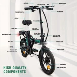 HITWAY E Bike Elektrische Fiets Vouwfiets, 36V/8.4Ah Batterij, 250W Motor, 25km/h, 35-70km, 16" City EBike Voor Heren En Dames -Fietsenreeksen Winkel 1200x1200 69