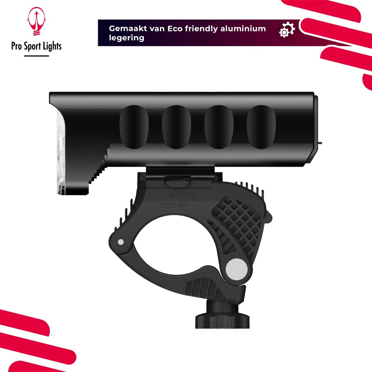 Pro Sport Lights Performance 1800 Lumen Fietslamp Voorlicht - Fietsverlichting USB Oplaadbaar - Koplamp Fiets - LED Racefiets / Mountainbike 11 Pro Sport Lights Performance 1800 Lumen Fietslamp Voorlicht - Fietsverlichting USB Oplaadbaar - Koplamp Fiets - LED Racefiets / Mountainbike - Afbeelding 10