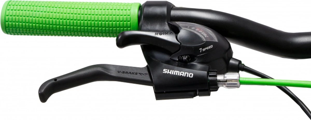 Amigo Fun Ride - Mountainbike 20 Inch - Voor Jongens En Meisjes - Met 7 Versnellingen - Zwart/Groen 11 Amigo Fun Ride - Mountainbike 20 Inch - Voor Jongens En Meisjes - Met 7 Versnellingen - Zwart/Groen - Afbeelding 9