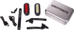 Kryptonite Avenue F-150 / R-75 Verlichtingset LED Accu - Zwart -Fietsenreeksen Winkel 1200x490