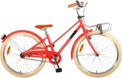 Volare Melody Kinderfiets - Meisjes - 24 Inch - Koraal Rood - Prime Collection