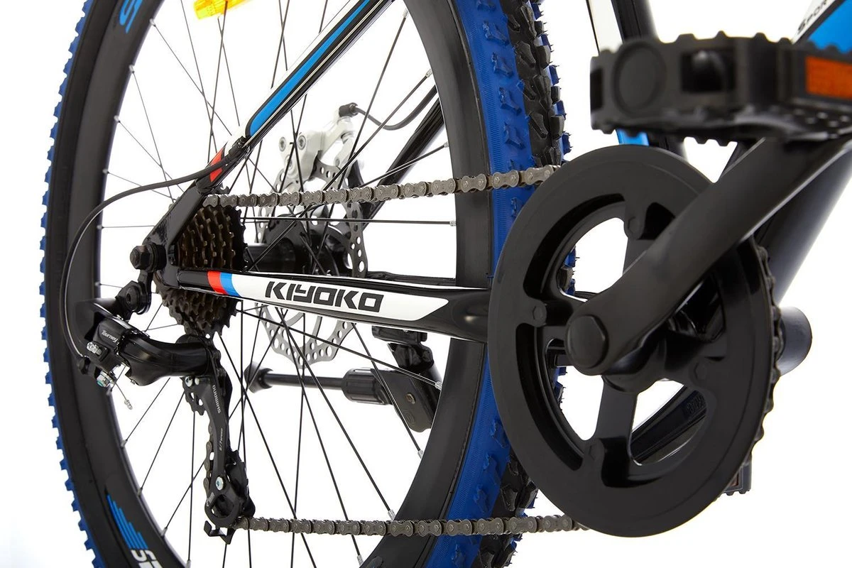 Supersuper Kiyoko Kinder Mountainbike - 7 Versnellingen - 26 Inch - Jongens - Zwart/Blauw 4 Supersuper Kiyoko Kinder Mountainbike - 7 Versnellingen - 26 Inch - Jongens - Zwart/Blauw - Afbeelding 2