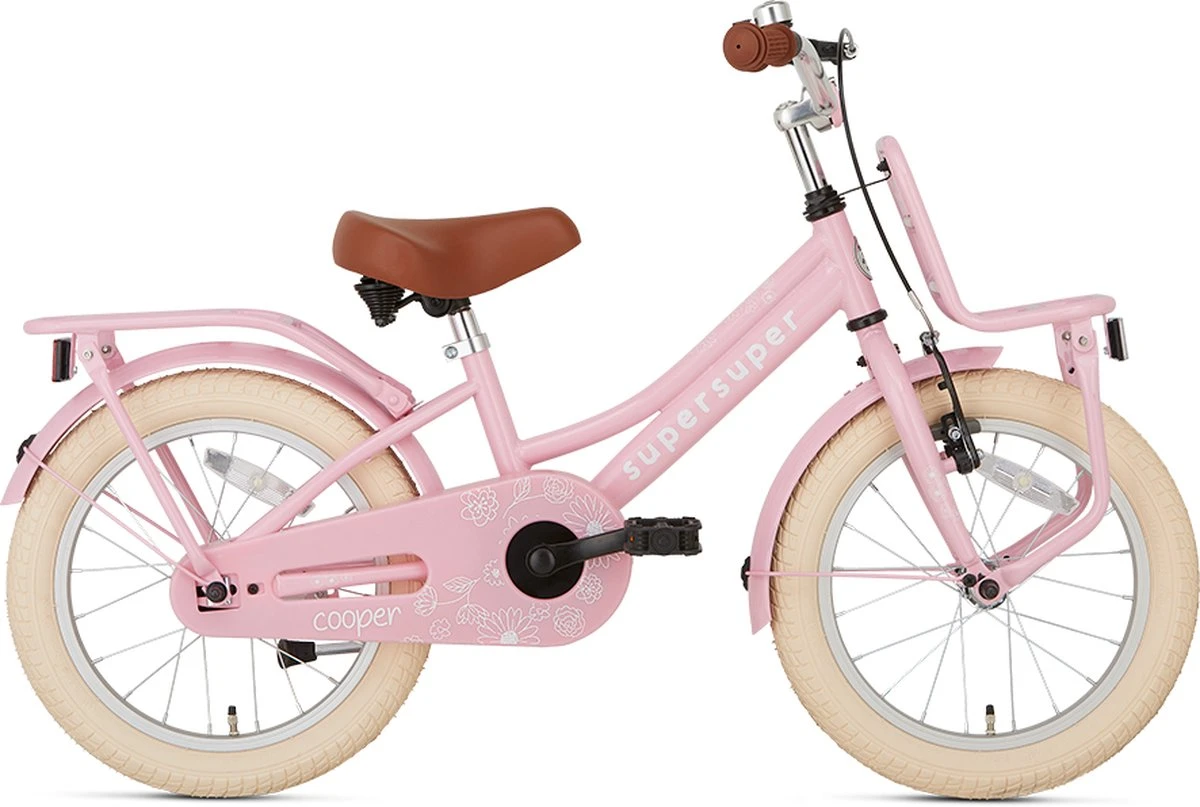 Supersuper Cooper - Kinderfiets - Meisjesfiets - 16 Inch - Roze 3 Supersuper Cooper - Kinderfiets - Meisjesfiets - 16 Inch - Roze