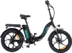 Hitway BK6 Elektrische Fiets | Opvouwbare E-bike | 20 Inch Fat Tire | 350W Motor | 10Ah | Zwart/Groen -Fietsenreeksen Winkel 1200x878 2