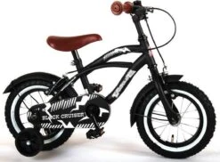 Volare Black Cruiser Kinderfiets - Jongens - 12 Inch - Zwart - 2 Handremmen -Fietsenreeksen Winkel 1200x882