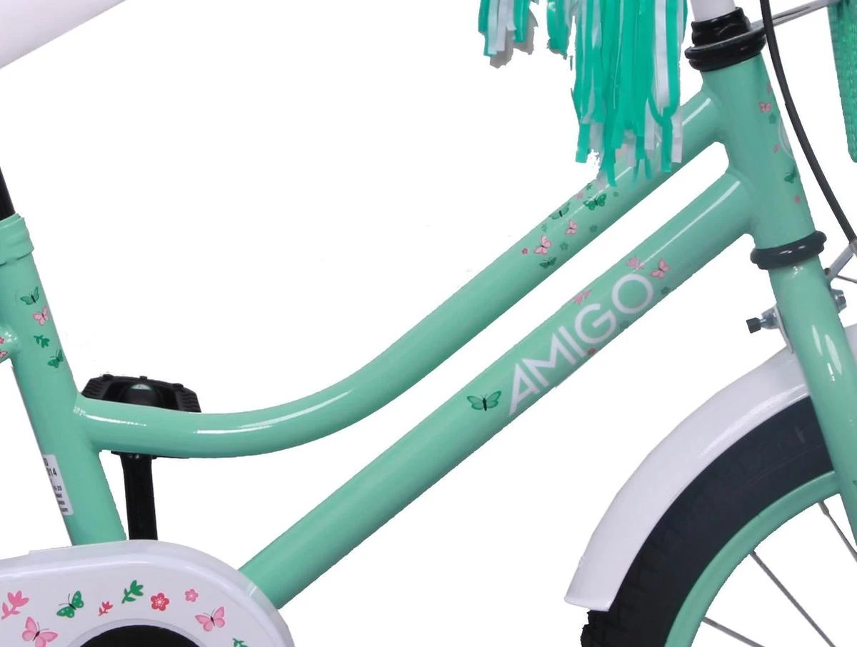 Amigo Magic Meisjesfiets - Kinderfiets 16 Inch - Turquoise 5 Amigo Magic Meisjesfiets - Kinderfiets 16 Inch - Turquoise - Afbeelding 3