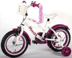 Volare Heart Cruiser Kinderfiets - Meisjes - 12 Inch - Wit Paars -Fietsenreeksen Winkel 1200x961