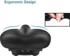 FIEZIO Fietszadel Ergonomisch Dual Shock Memory Foam Zwart Unisex Dames Heren - Extra Comfortabel - Fiets Zadel -Fietsenreeksen Winkel 1200x968 3