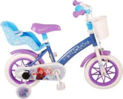 Volare Disney Frozen Kinderfiets - Meiden - 12 Inch - Blauw Paars - Doortrapsysteem -Fietsenreeksen Winkel 1200x974