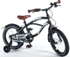 Volare Black Cruiser Kinderfiets - Jongens - 16 Inch - Zwart - 2 Handremmen -Fietsenreeksen Winkel 1200x975