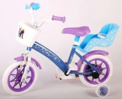 Volare Disney Frozen Kinderfiets - Meiden - 12 Inch - Blauw Paars - Doortrapsysteem -Fietsenreeksen Winkel 1200x976