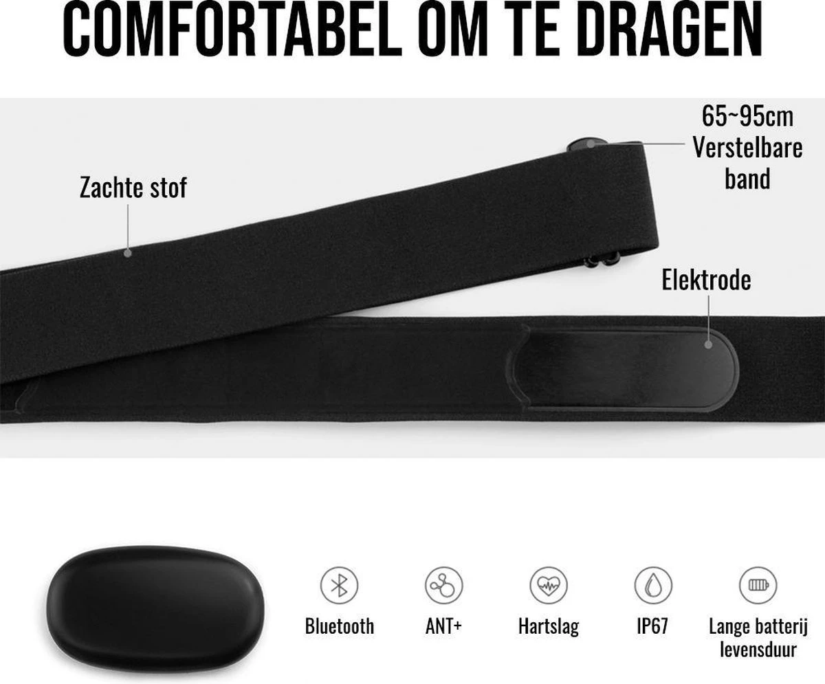 LHP BC200 Fietscomputer Draadloos 3-in-1 Bundel - Hartslagmeter Borstband - Cadanssensor - Kilometerteller GPS - 80+ Functies - 2.4 Inch LCD Scherm - Bluetooth & ANT+ 9 LHP BC200 Fietscomputer Draadloos 3-in-1 Bundel - Hartslagmeter Borstband - Cadanssensor - Kilometerteller GPS - 80+ Functies - 2.4 Inch LCD Scherm - Bluetooth & ANT+ - Afbeelding 7