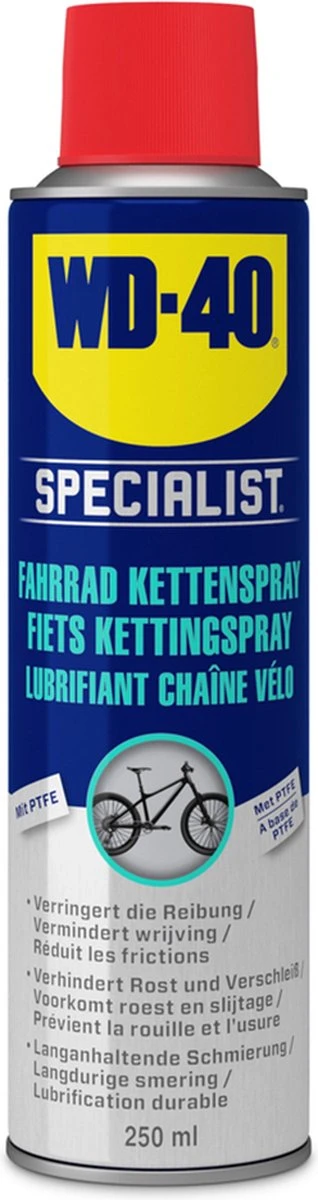 WD-40 Specialist® Fiets Kettingspray - 250ml - Smeerolie - Smeermiddel - Maximale Smering En Vermindert Slijtage 8 WD-40 Specialist® Fiets Kettingspray - 250ml - Smeerolie - Smeermiddel - Maximale Smering En Vermindert Slijtage - Afbeelding 6