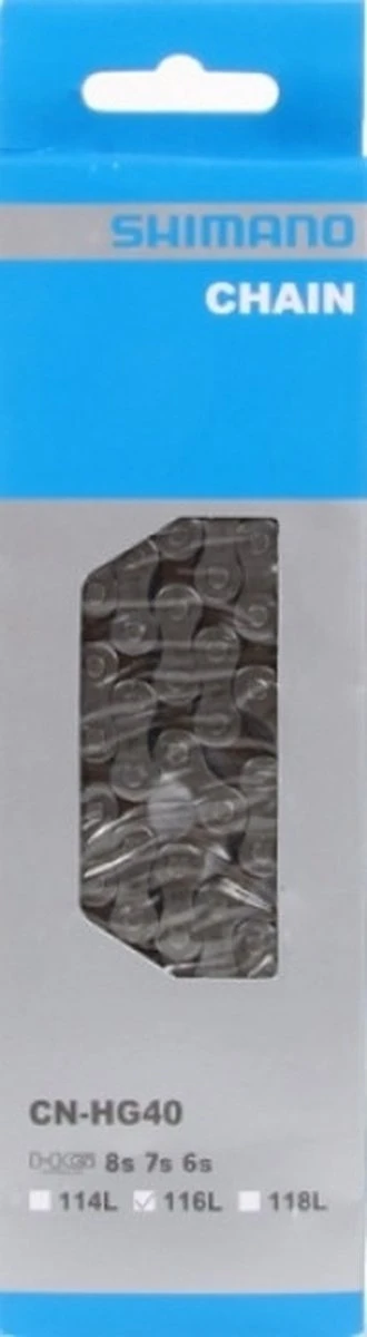 Ketting - 6/7/8 Speed - 3/32" - Shimano HG40 116-link 8 Ketting - 6/7/8 Speed - 3/32" - Shimano HG40 116-link - Afbeelding 6