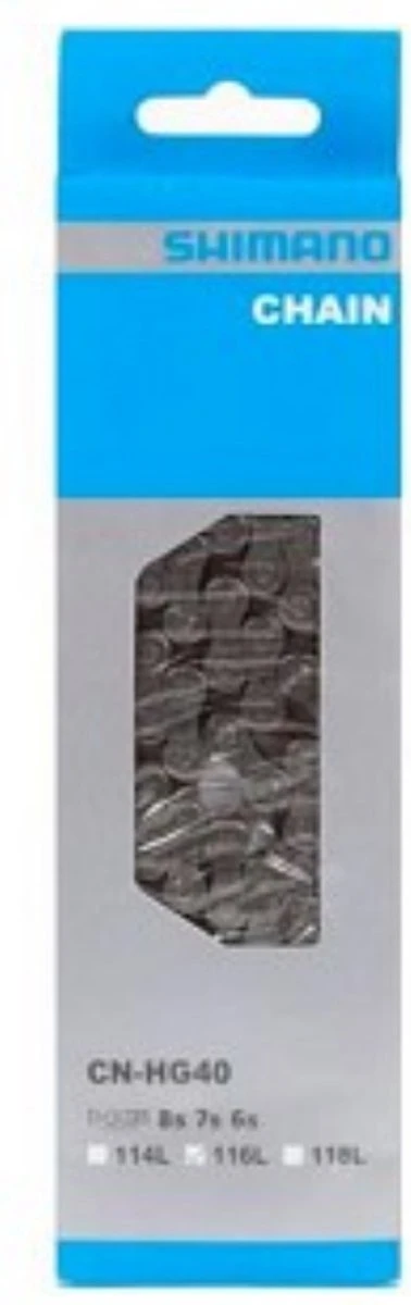 Ketting - 6/7/8 Speed - 3/32" - Shimano HG40 116-link 9 Ketting - 6/7/8 Speed - 3/32" - Shimano HG40 116-link - Afbeelding 7