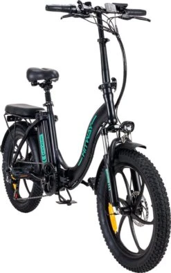 Hitway BK6 Elektrische Fiets | Opvouwbare E-bike | 20 Inch Fat Tire | 350W Motor | 10Ah | Zwart/Groen -Fietsenreeksen Winkel 750x1200
