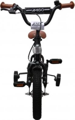 Amigo BMX Fun Jongensfiets - Kinderfiets 12 Inch - Matzwart -Fietsenreeksen Winkel 753x1200