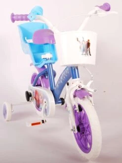 Volare Disney Frozen Kinderfiets - Meiden - 12 Inch - Blauw Paars - Doortrapsysteem -Fietsenreeksen Winkel 897x1200