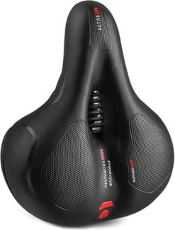 IBright Gel Fietszadel Met LED Oplaadbare Achterlicht - USB Oplaadbaar - Fietsverlichting Met 6 Functie's - Dames / Heren - Waterdicht - Gratis Zadelstrop - USB Oplaadkabel - Zwart -Fietsenreeksen Winkel 916x1200 3